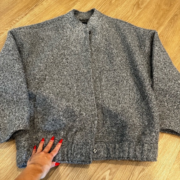 ❌SOLD❌Viral Zara Oversized Bomber Jacket (Grey) - XS/S - Picture 5 of 6